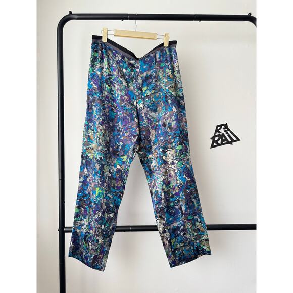Dries Van Noten Silk Acid Print Pants Multicolor - Picture 1 of 4